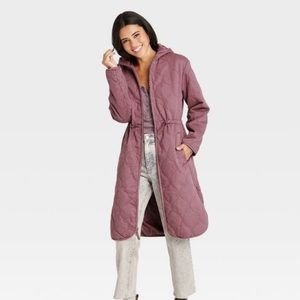 Universal Thread Long Quilted Coat. Color: Purple. Size: XS. New with tags.